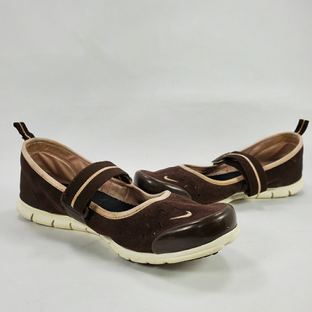 Nike Flats Mary Jane Brown Pink - Picture 5 of 7